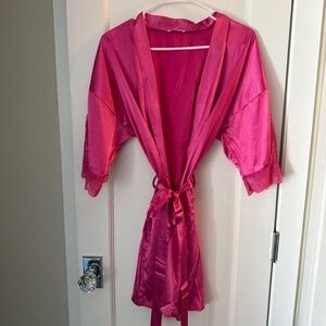 Women’s Lace Robe – Pink - Small/Medium